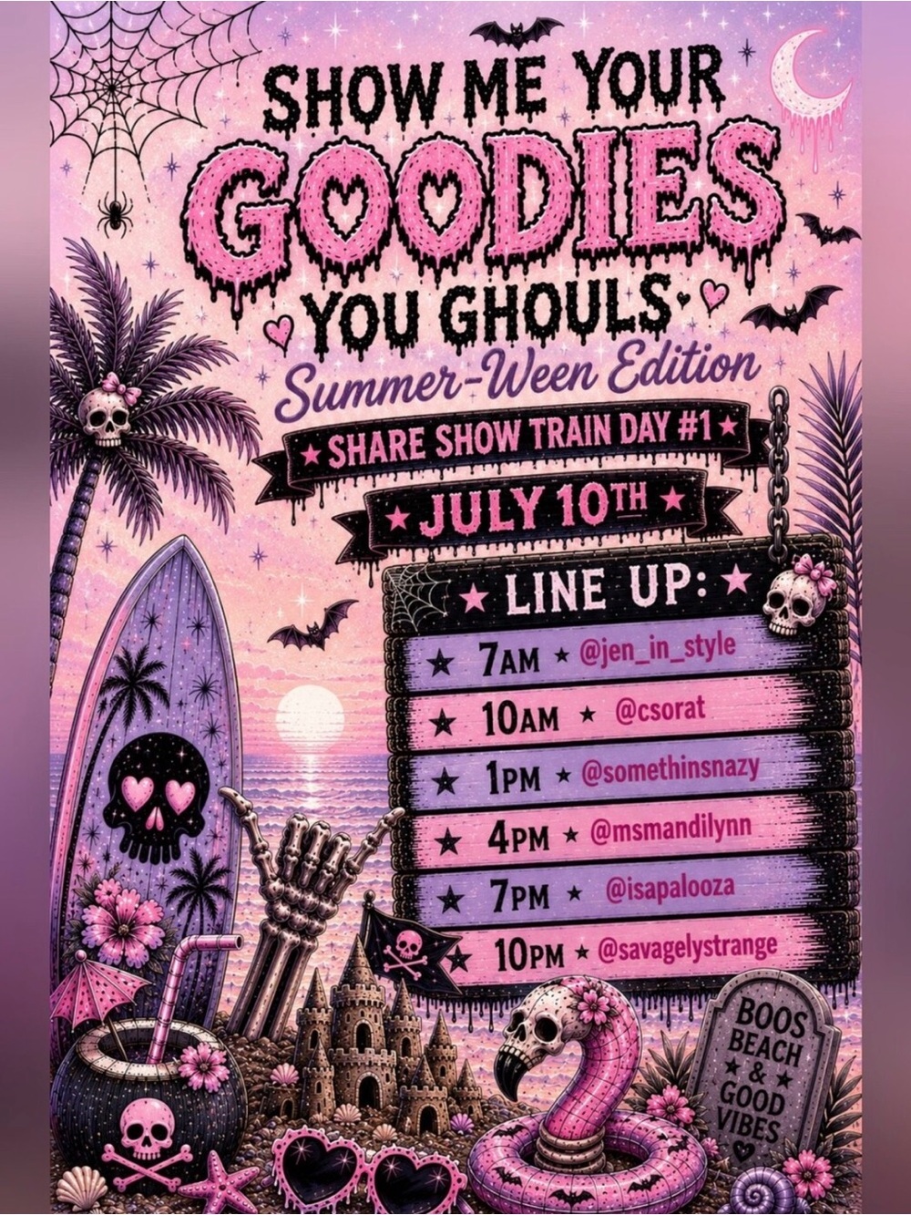 Show Me Your Goodies You Ghouls Summer-Ween Edition Live Share Show